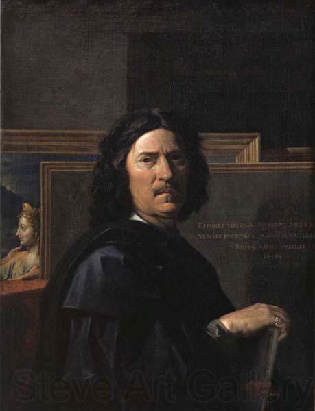 Nicolas Poussin Self-Portrait Norge oil painting art
